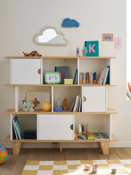 Bibliotheekplank LINE SEVENTIES wit+WIT - HOUT - vertbaudet enfant 