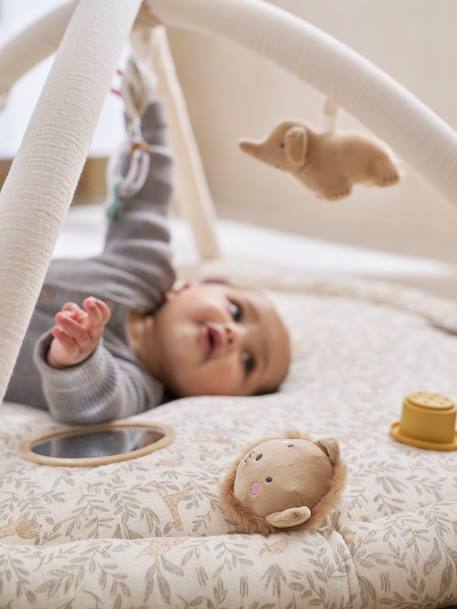 Meegroei speelmat met bogen en rand BABYLON beige+rood+sinaasappel+wit - vertbaudet enfant 