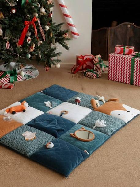 Zacht speelkleed CROQUE LA VIE beige+ecru+meerkleurig+rood+sinaasappel+smaragdgroen - vertbaudet enfant 