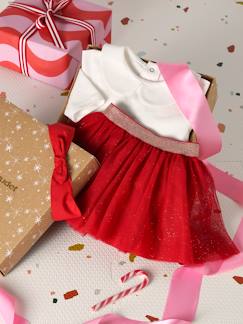 -Babyset voor babymeisjes, t-shirt, rok, heupband, kerstcadeauset