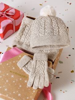-Kerstcadeauset voor meisjes muts + snood + wanten/handschoenen