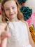 Kerstjurk voor meisjes met pailletten en tule ecru - vertbaudet enfant 