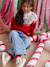 Jacquard trui voor meisjes met kerstthema rood - vertbaudet enfant 