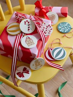 Linnengoed en decoratie-Set van 10 houten kerstballen MOONY