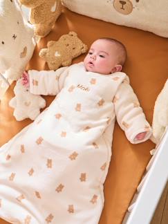 Linnengoed en decoratie-PETIT OURS trappelzak met lange afneembare mouwen