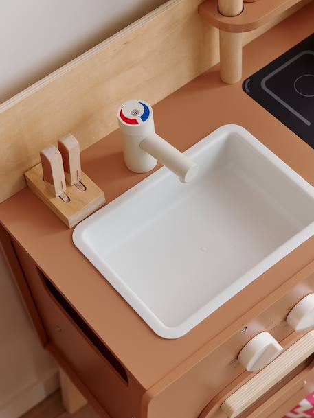 Houten design keukentje karamel+wit - vertbaudet enfant 