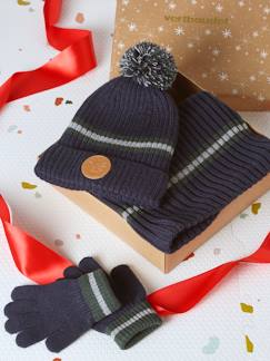 -Kerstset muts rendier + snood + wanten/handschoenen jongen