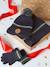 Kerstset muts rendier + snood + wanten/handschoenen jongen marineblauw - vertbaudet enfant 