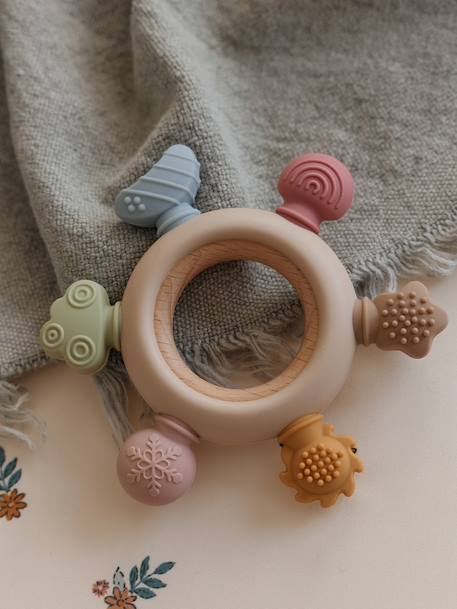 Sensorische bijtring van silicone hout - vertbaudet enfant 