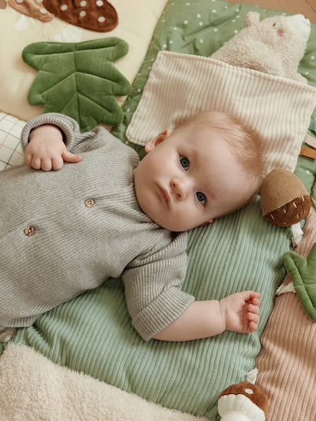 Zacht speelkleed CROQUE LA VIE beige+ecru+rood+sinaasappel+zwart - vertbaudet enfant 