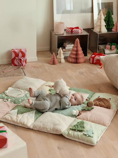 Zacht speelkleed CROQUE LA VIE beige+ecru+rood+sinaasappel+zwart - vertbaudet enfant 