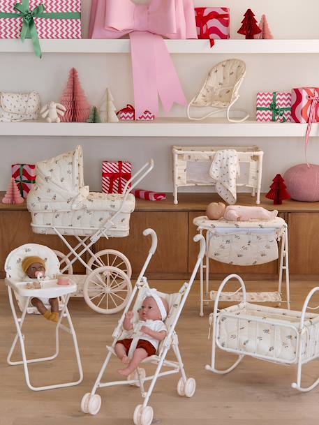 2-in-1 luiertafel voor metalen poppen ecru - vertbaudet enfant 