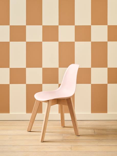 Stoel voor de kleuterschool in Scandinavisch design rozen+wit - vertbaudet enfant 