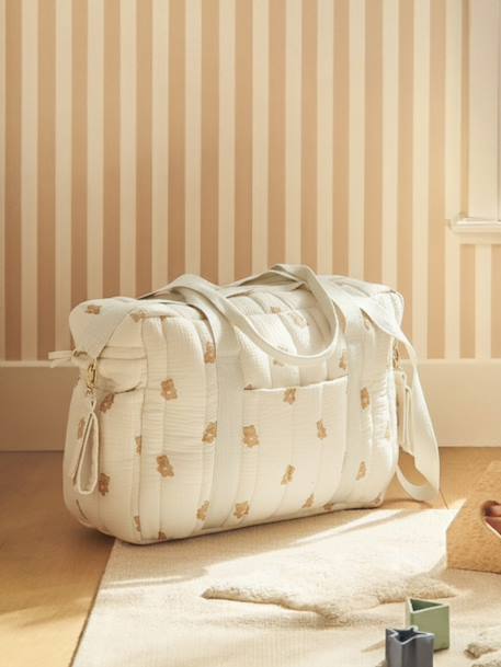 24-uurs tas MAMA TEDDY cappuccino+ecru - vertbaudet enfant 