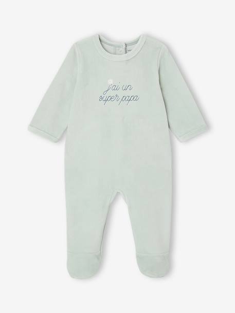 Set van 2 pyjama's baby meisjes fluweel / velours rozen - vertbaudet enfant 