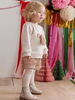 -Babyset voor babymeisjes, kerst, sweater, short met pailletten