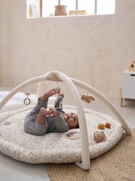 Meegroei speelmat met bogen en rand BABYLON beige+rood+sinaasappel+wit - vertbaudet enfant 
