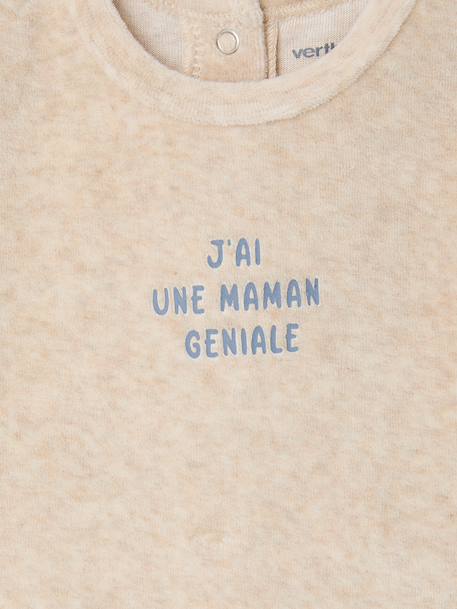 Set van 2 pyjama's voor babyjongens in fluweel / velours ijsblauw - vertbaudet enfant 