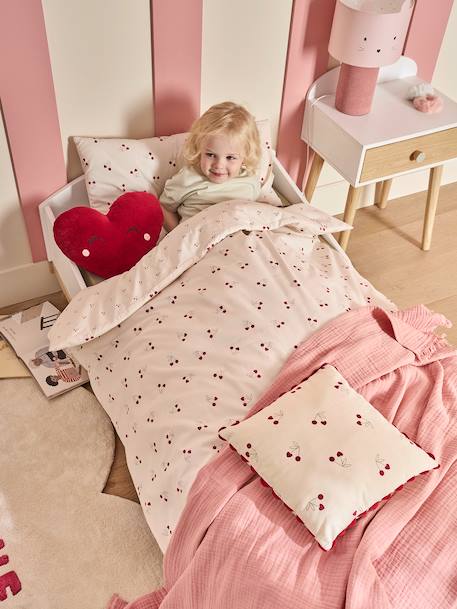 Effen jersey hoeslaken van Oeko-Tex® denim blauw+ecru+korstmos+lila+mosterdgeel+olijf+parelgrijs+rozenhout - vertbaudet enfant 
