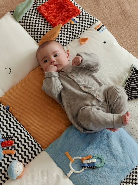 Zacht speelkleed CROQUE LA VIE beige+ecru+meerkleurig+rood+sinaasappel+smaragdgroen - vertbaudet enfant 