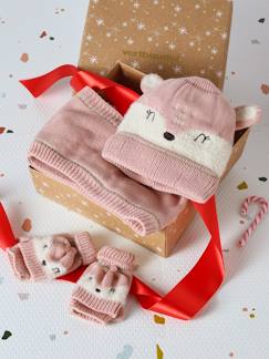 -Kerstcadeauset voor meisjes muts + snood + wanten/handschoenen bichette
