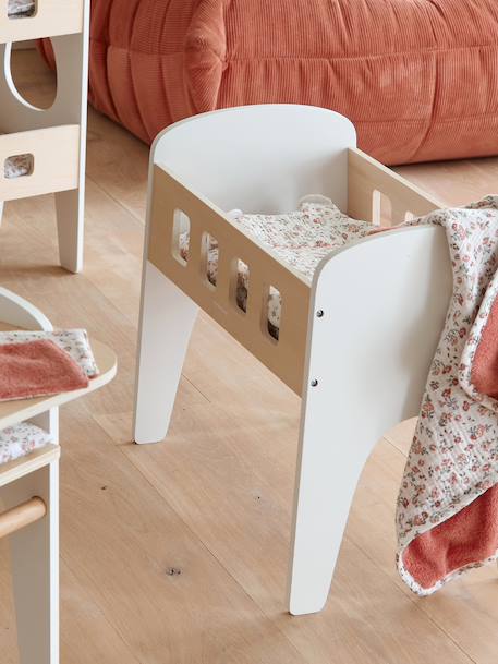 Bed van FSC 100%®-hout voor poppen hout+wit - vertbaudet enfant 