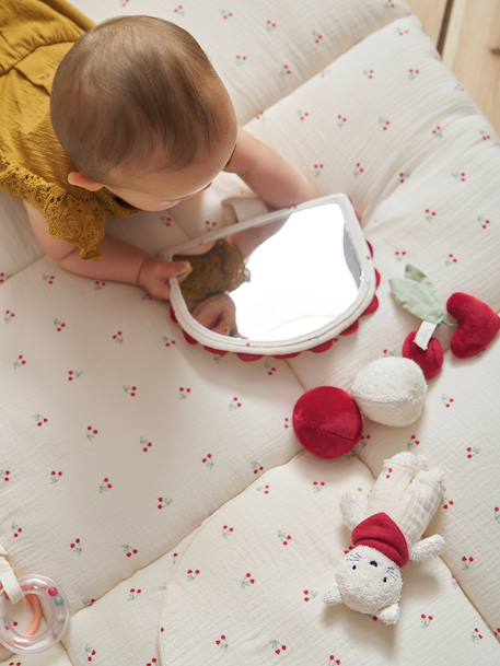 Zacht speelkleed CROQUE LA VIE beige+ecru+rood+sinaasappel+zwart - vertbaudet enfant 