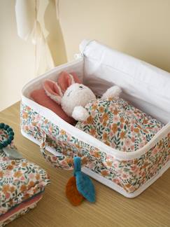 -Aanpasbaar koffertje met knuffel RETRO FLOWER