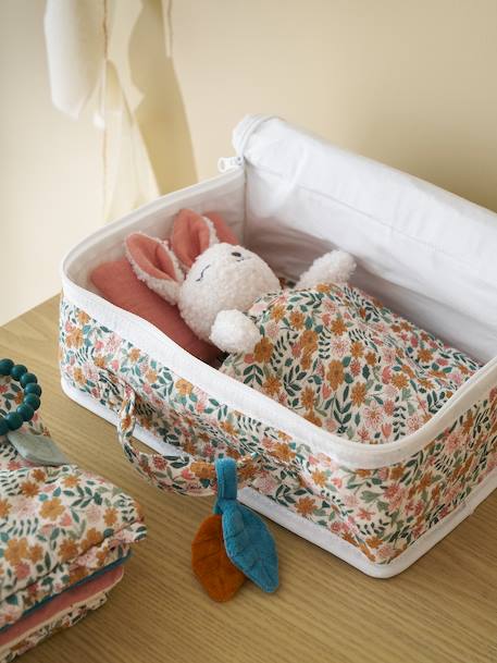 Aanpasbaar koffertje met knuffel RETRO FLOWER geel - vertbaudet enfant 