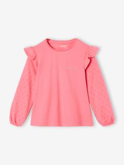 -T-shirt BASICS met lange mouwen en ruches voor meisjes