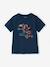 Jongensshirt met motief in omkeerbare pailletten Basics blauwgroen+ecru+nachtblauw+oceaanblauw+wit - vertbaudet enfant 