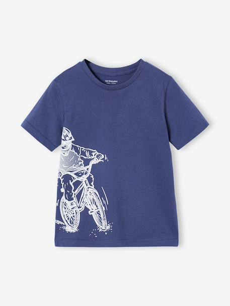 Set van 3 T-shirt met korte mouwen amandelgroen+karamel+marineblauw+pecannoot+petrolblauw+saliegroen - vertbaudet enfant 