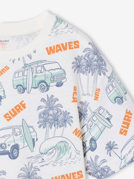 T-shirt jongens korte mouwen antraciet+ecru+wit - vertbaudet enfant 