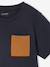 Set van 3 T-shirt met korte mouwen amandelgroen+karamel+marineblauw+pecannoot+petrolblauw+saliegroen - vertbaudet enfant 