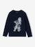 T-shirt voor jongens met print gemêleerd wit+grijsblauw+marineblauw - vertbaudet enfant 