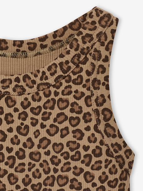 Meisjessweater in ribstof beige+blauw, gestreept+ecru+saliegroen - vertbaudet enfant 