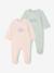Set van 2 pyjama's baby meisjes fluweel / velours rozen - vertbaudet enfant 