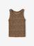 Meisjessweater in ribstof beige+blauw, gestreept+ecru+saliegroen - vertbaudet enfant 