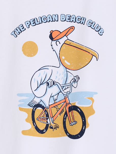 T-shirt jongen korte mouwen dieren dennen+ecru+wit - vertbaudet enfant 
