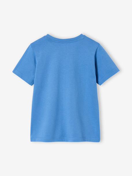 T-shirt voor jongens met print blauwgroen+gemêleerd wit+middenblauw+mintgroen+okergeel+olijf+terracotta - vertbaudet enfant 