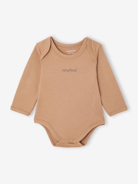 Set van 7 body's met lange mouwen veel wit - vertbaudet enfant 