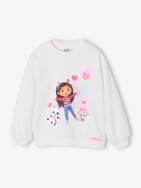 Sweater voor meisjes Gabby et la maison magique ecru - vertbaudet enfant 