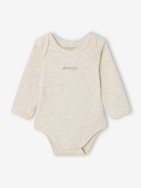 Set van 7 body's met lange mouwen veel wit - vertbaudet enfant 