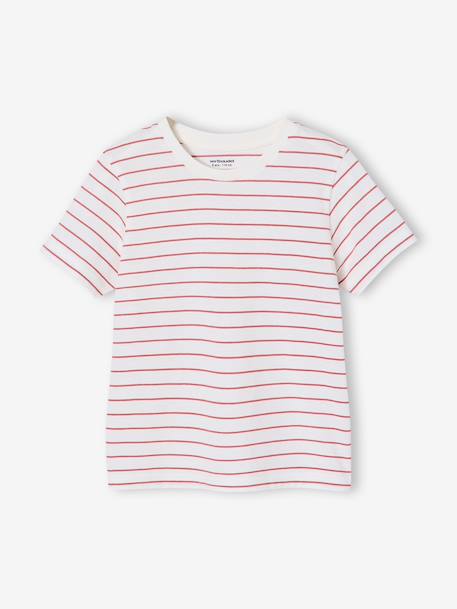 Set van 3 T-shirt met korte mouwen amandelgroen+karamel+marineblauw+pecannoot+petrolblauw+saliegroen - vertbaudet enfant 