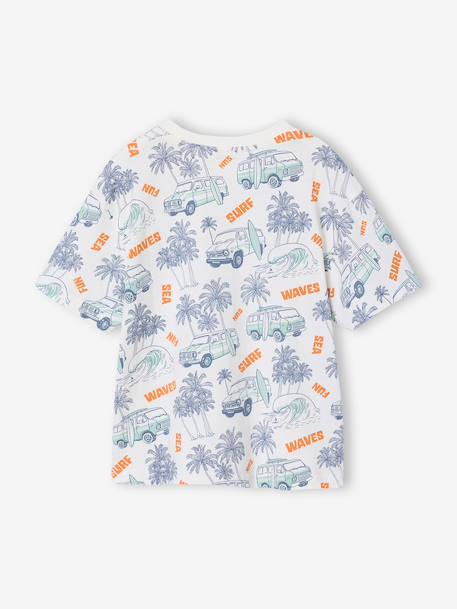 T-shirt jongens korte mouwen antraciet+ecru+wit - vertbaudet enfant 