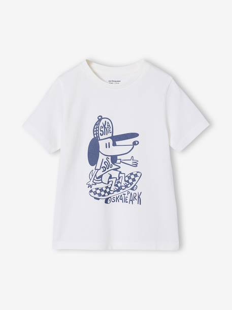 Set van 3 T-shirt met korte mouwen amandelgroen+karamel+marineblauw+pecannoot+petrolblauw+saliegroen - vertbaudet enfant 