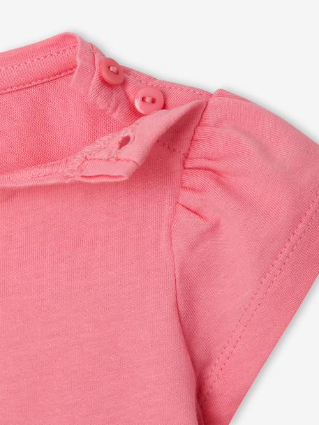 T-shirt babymeisje fantasie lichtblauw+rozen - vertbaudet enfant 