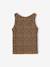 Meisjessweater in ribstof beige+blauw, gestreept+ecru+saliegroen - vertbaudet enfant 