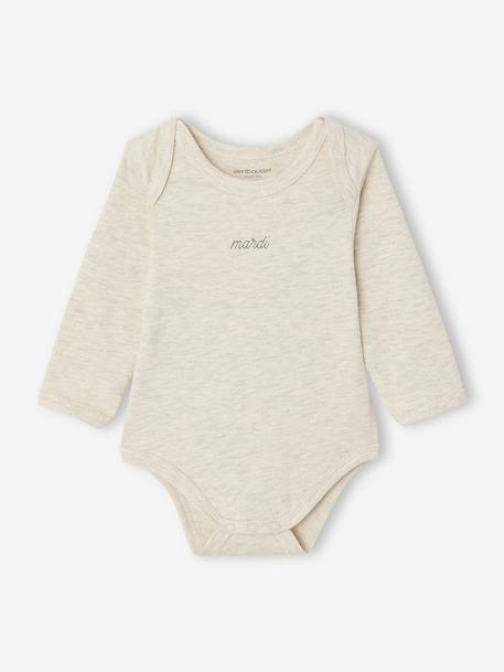 Set van 7 body's met lange mouwen veel wit - vertbaudet enfant 