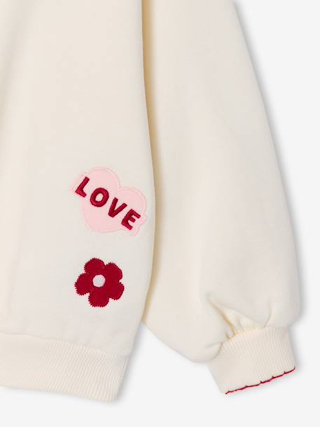 Sweater voor meisjes met smeltbare patch. ecru - vertbaudet enfant 
